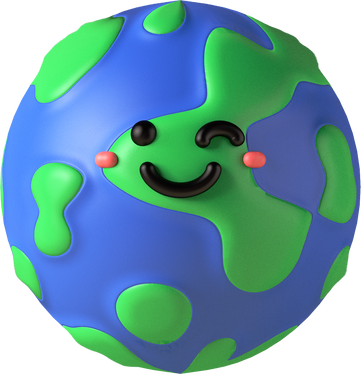 3D Space Characters Earth Planet